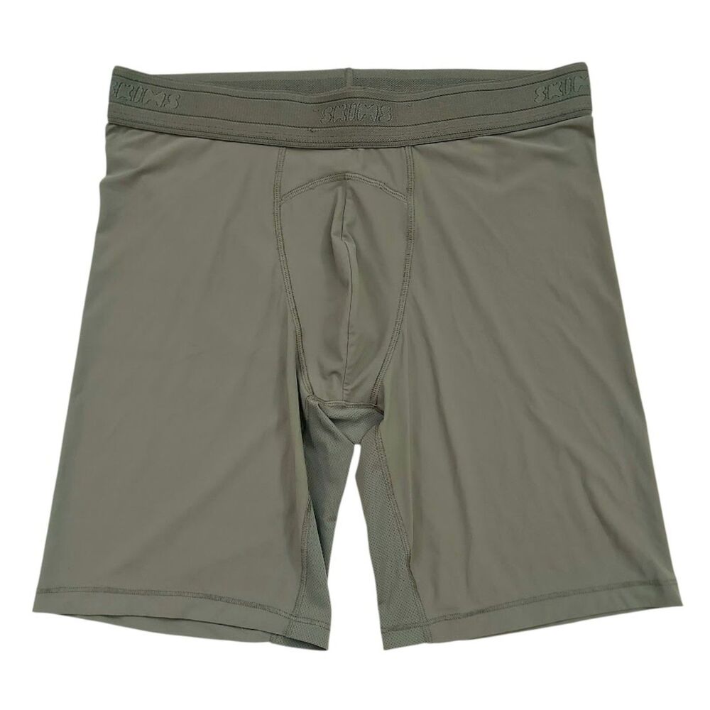 Skims Flex 7" Boxer Brief Mens Large Green Athletic Smooth Workout Lounging